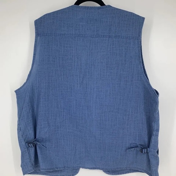 Men's Linen Hunting Travel Utility Vest - SZ 2XL - Multi-Pocketed M560 - Picture 11 of 12